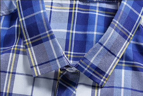 Slim Fit Checkered Pattern Mens Casual Dress Shirts Short Sleeve Fast Drying