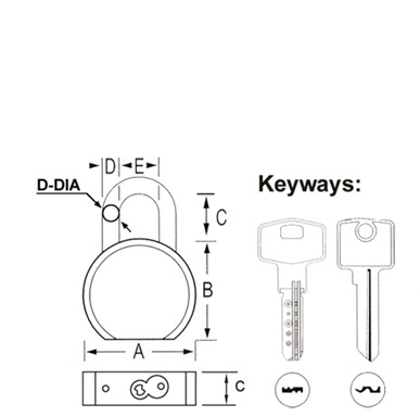 Rarlux New Design Steel Iron Padlock Anti-cut Round Type Solid Steel Padlock
