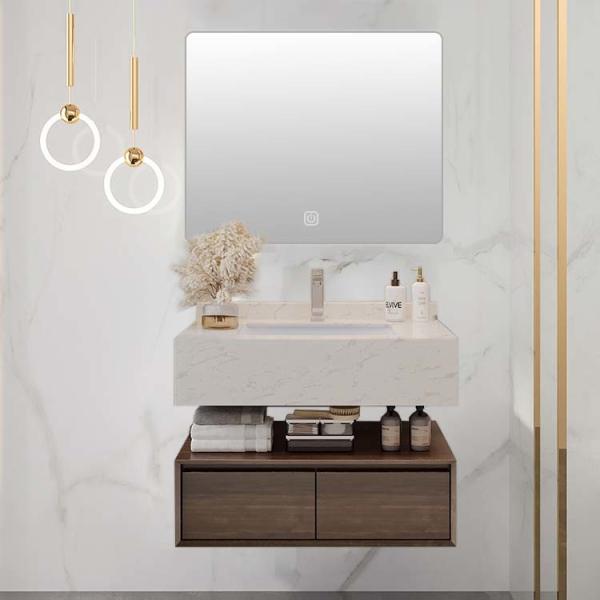 Ceramic Wall Mount Bathroom Vanity SONSILL Wall Hung Vanity With Countertop Basin