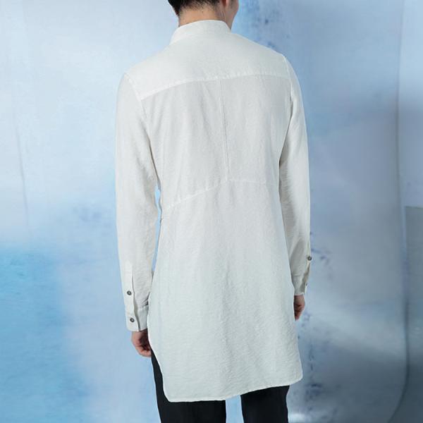 Blank High End Mens Fashion Casual Shirts Full Sleeve Polyester / Cotton Material