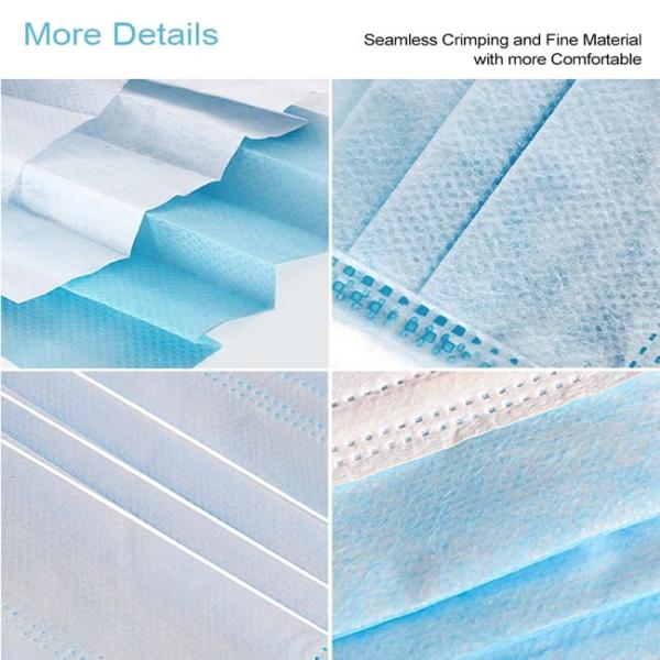 Non Woven Antiviral Face Mask Surgical Disposable 3 Ply For Anti Coronavirus