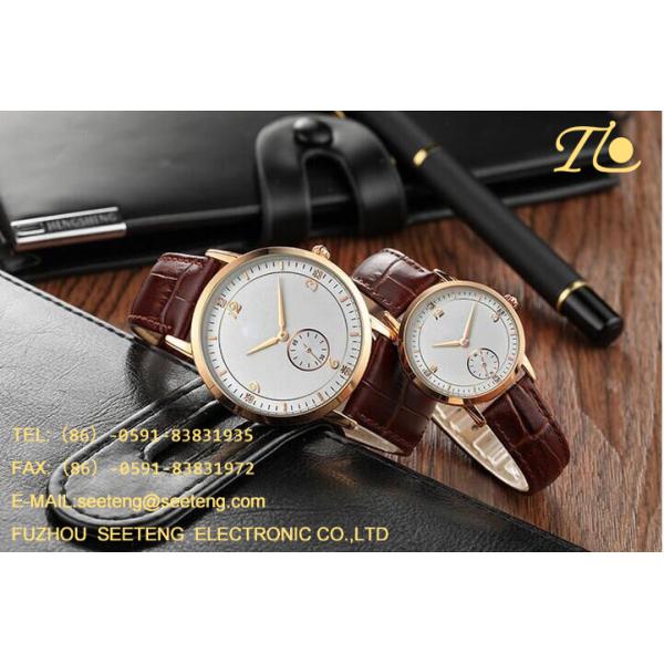 WHOLESALE PU STRAP AND ALLOY CASE QUARTZ  WATCHES WITH DIAMOND  COUPLE WATCH