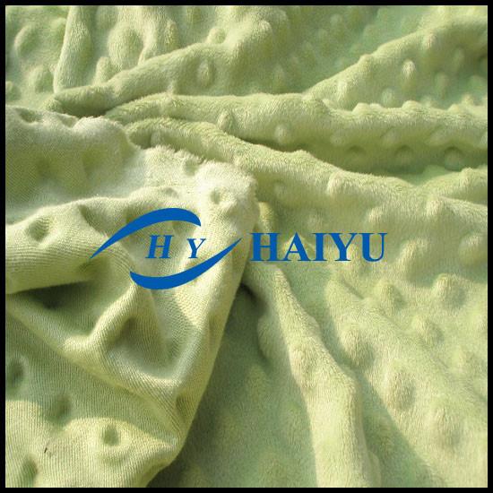 Professional Plain Velboa Fur Fabric Soft Fabric With Raised Dot
