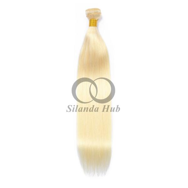 #613 Bleached Blonde Straight Remy Human Hair Bundles Sew In Weave Bundles Brazilian Bundle Deals