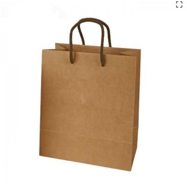 bolsa de papel marrón de encargo reciclable de Kraft