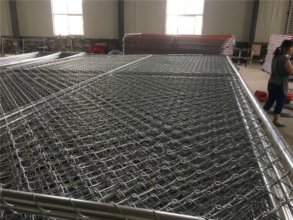 chain link temporary construction fence panels 6FT X 10F Mesh 2 3/8  x 2 3/8 ( 60mm x 60mm ) x 12 gauge wire
