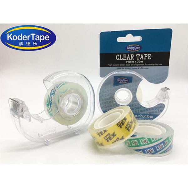 20mic Logo Printed Waterbase Acrylic Glue Super Crystal Bopp Film Stationery Tape