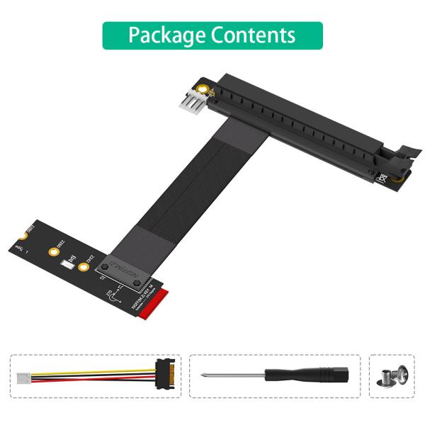 M.2 NGFF Ключ M к кабелю PCI-E Express Extender Карта графики 16x Карта адаптера PCIE Riser Nvme