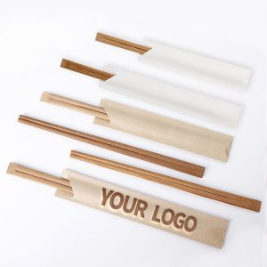 Palillos de bambú disponibles chinos del logotipo de encargo para casar el sushi