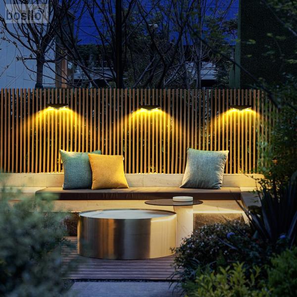 Solar Wall Light for Outdoor Garden 6000K White Light or 3000K Warm Light 5 H Solar Charging