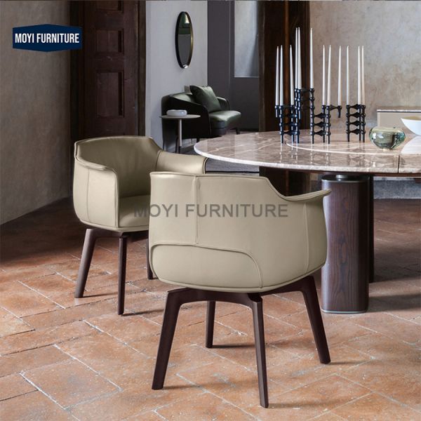 Modern Minimalist Hotel Restaurant Dining Chairs, Household Solid Wood Chairs, Nordic Leisure Backrest Chairs