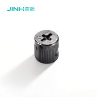 SPCC en acier laminé à froid 12 mm Minifix Cam Lock Fitting Black Nickel Plated JH-1046 Connecteur excentrique caché pour armoires