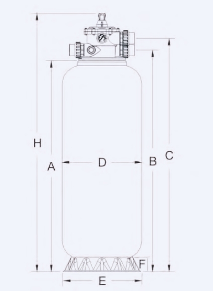 Фильтр песка кровати нержавеющей стали 400мм бассейна глубокий