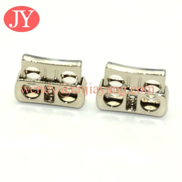 Jiayang high quality  one holes spring press metal stopper for coat