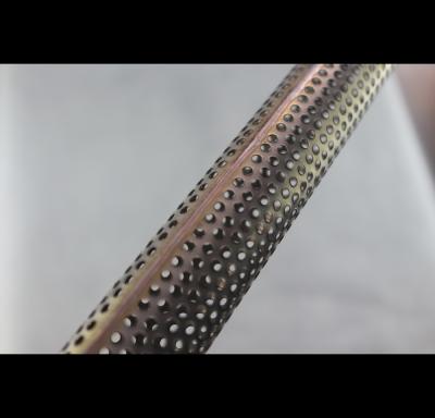 5.8 Meters Perforated Steel Tube , Powder Coating Perforated Exhaust Pipe