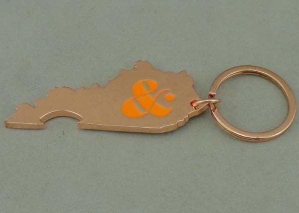 Copper Plating Logo Key Chain Advertising Keychains Zinc Alloy Bottle Opener
