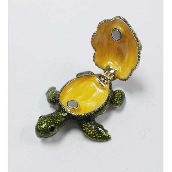 Metal Turtle jewelry box with diamond Decoration new mini  turtle jewelry box