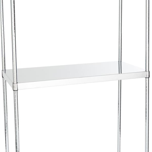 Silver Color Stainless Steel Solid Metal Shelves Work Table Carts For Restaurant