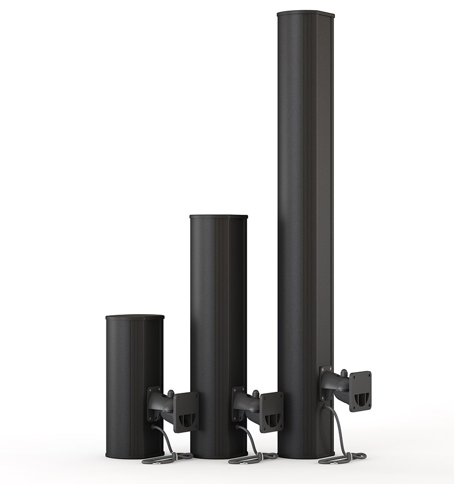 3 Inch IP65 Waterproof Outdoor Column Speakers 40W/20W 100V/8ohm Line All Aluminum Wall Mount Column Loudspeaker for Park, Railway Station, Church & Exhibition Center