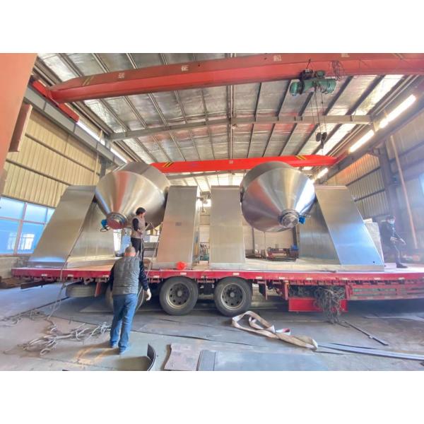 High Efficiency Double Cone Rotary Vacuum Dryer Energy Saving Stainless Steel