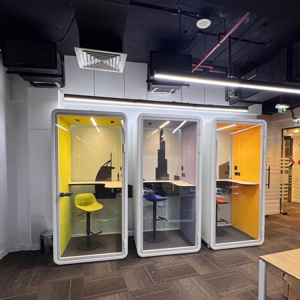 Office Private Work Pods Easy Assemble Soundproof Rooms Multi Color Size Customization Acoustic Silent Call Phone Booth