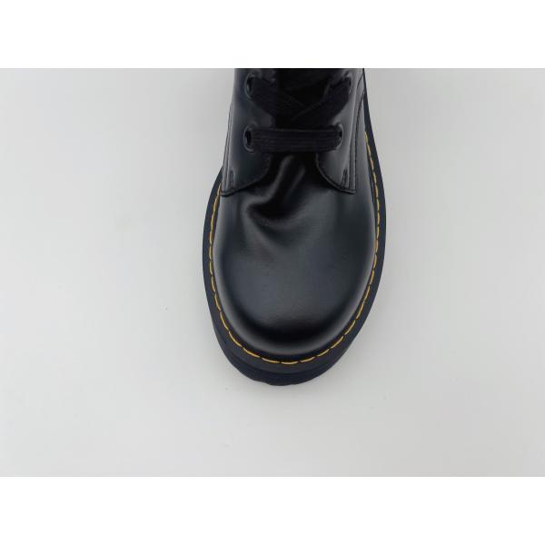 Cow High Ankle Leather Shoes Womens Black Waterproof Work Shoes