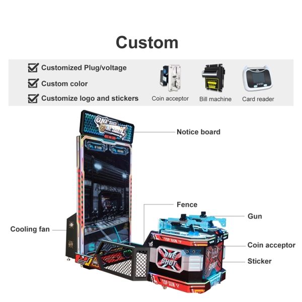 One Shoot Arcade Game Machine – Interactive Shooting Sports Simulator