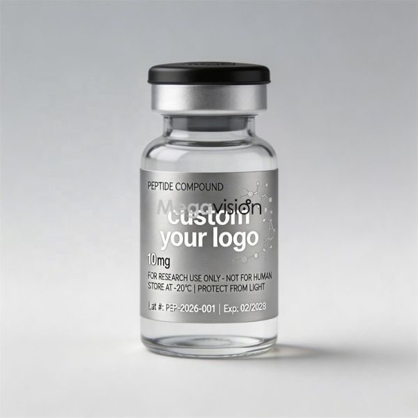 Custom Oem Odm 10ml 3ml Vinyl Cosmetic Packaging Labels Peptide Powder Vial Labels for Lab Research Use