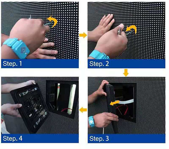 Front Access 6000 Nits P8 Outdoor LED Billboard With 96x96cm Panel