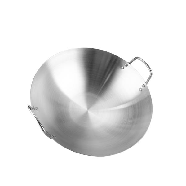 Стоя сковорода двойной ручки глубокая без крышки для ресторанов