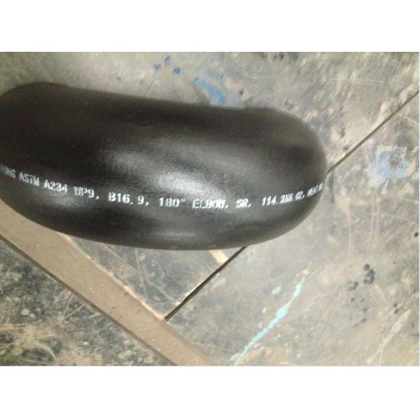 Courbures de retour du rayon 180 soudés bout à bout de garnitures d'acier au carbone longs, peinture noire