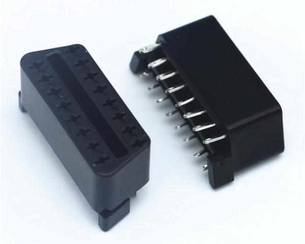 16 Pin J1962 OBD2 OBDII Female Connector with Straight Pins at The Back