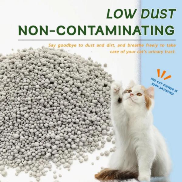 Forma de bola Litter de bentonita libre de polvo Aglomeración Litter de arcilla de bentonita