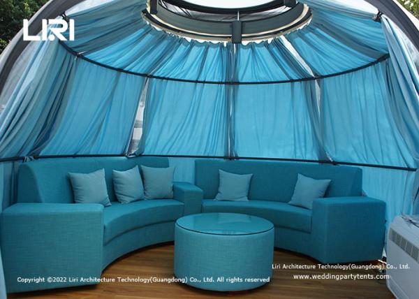 O círculo do PC do diâmetro 3.5m Crystal Dome House Tent dá forma à mostra da atividade do evento de Ourtdoor que janta a barraca de abastecimento