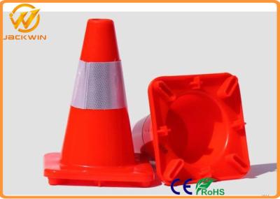18 Inch Pvc Traffic Safety Cones With Reflective Collars , Base Size 28*28cm