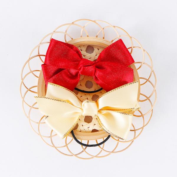 White Grosgrain Bow With Black Dot Baby Girls Hair Bows Clips Customized Hair Accessories
