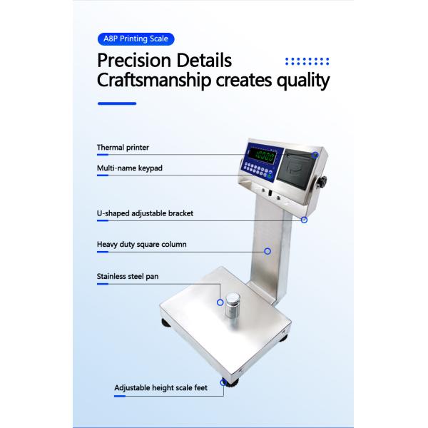 1 Advanced A8SP printing small platform scale square vertical bar 22cm*28cm 3kg capacity