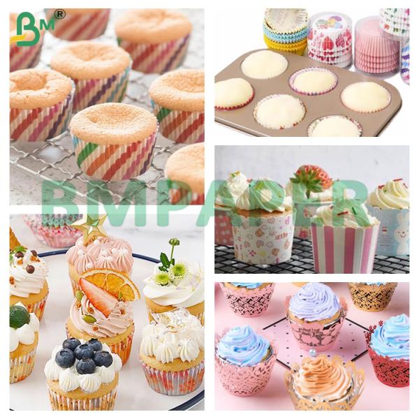 80gsm Cupcake Muffin Liner Baking Paper Food Grade 80 * 100cm 80gm Cupcake Muffin Liner Papier à pâte de qualité alimentaire 80 * 100cm
