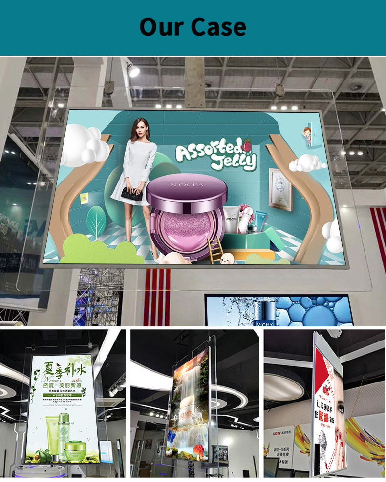 55 дисплея LCD андроида дюйма 1080p двойник дисплея Signage OLED цифров прозрачного прозрачный встал на сторону