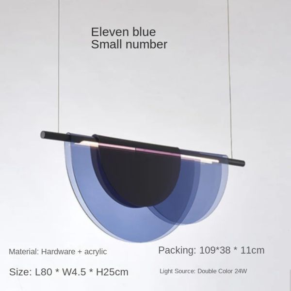 Nordic Blue Amber Acrylic Pendant Lights Living Room Makaron Hanging Lamp（WH-AP-680）