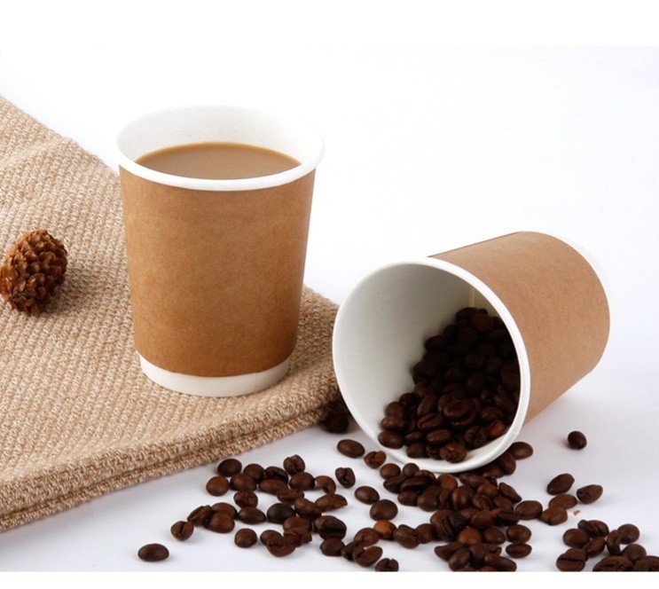 8oz Eco-Friendly Double Wall Kraft Paper Disposable Cup for Responsible Consumerism
