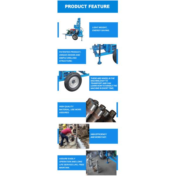 70-450mm Dia Well Drilling Rig Machine 200m Depth Drill Rig