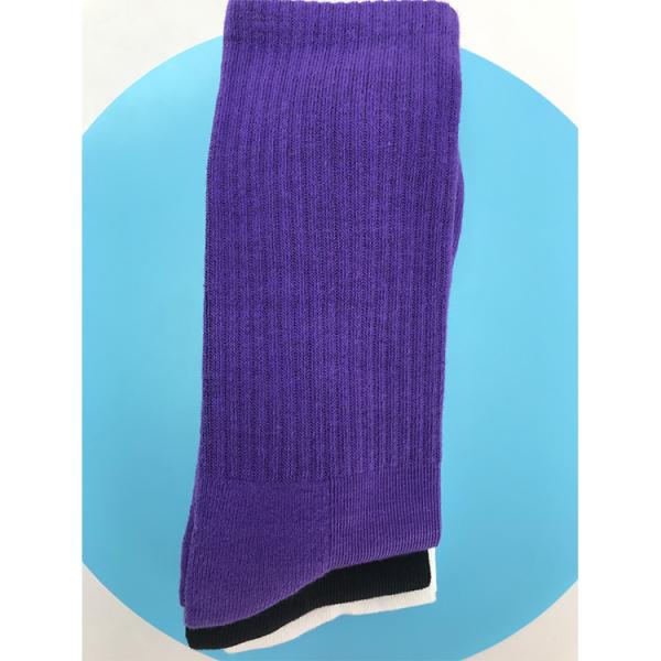 Half Terry Under the Foot Style Sports Socks with Custom Made Knitted Embroidery Logo