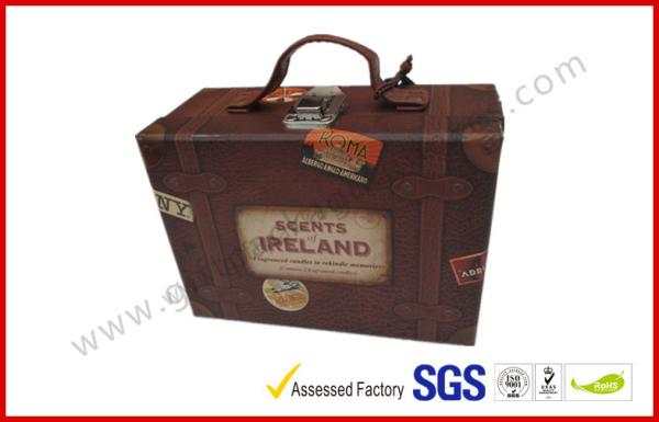 Chocolate Color Square Apparel Gift Boxes 2mm Grey Board with Lock