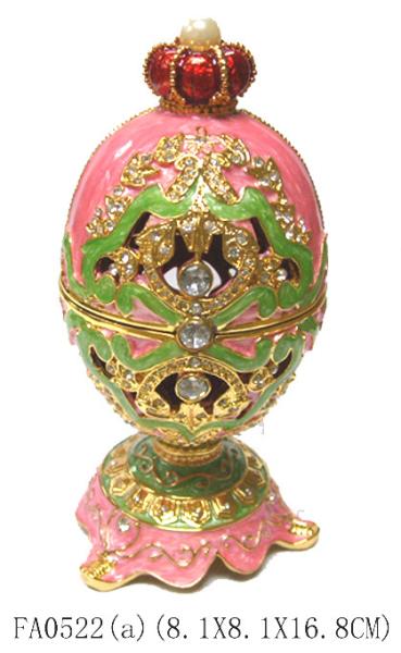 Faberge Easter Metal Egg Jewellery box