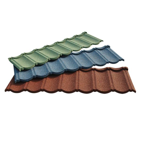 0.35mm Classic Type Stone Coated Metal Roof Tiles / Residential House Metal Roofing