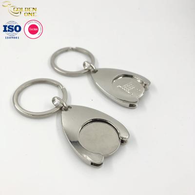 Shopping Trolley Coin Keychain Carabiner Metal Zinc Alloy Coin Holder For Gift