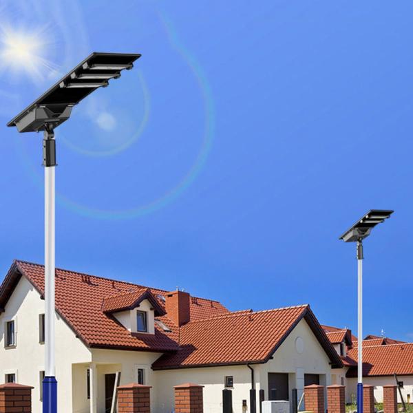SMD5050 Lumière de rue solaire à LED Capteur de mouvement Télécommande 60 Watt
