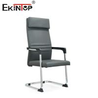 Chaise de bureau en cuir à dos haut avec repose-tête