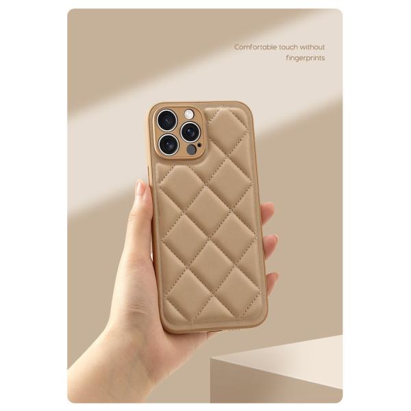 PU Lingge Winter Down Jacket Mobile Phone Cases for iPhone 15 Pro Max Lingge Material